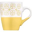 Чашка Ardesto Ornament 320 мл жовто-біла (AR3045YW)