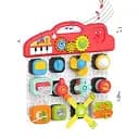 Бизиборд HE 8081 обучающий центр 2-в-1, со съемными блоками-активностями, светом и звуками, в коробке