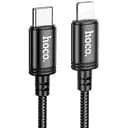 Кабель HOCO x91 посилений 3 метри Type-C — iPhone (Lightning) чорний