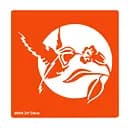 Трафарет для біо-тату Пташка d094-24*24см, розмір 24х24см