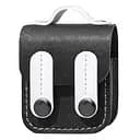 Кожаный футляр Briefcase для наушников AirPods 1/2 Black/White