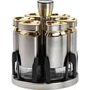 Набір ємностей для спецій TS Kitchen HP1326 на підставці 6 баночок по 120 мл хром