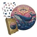 Дерев'яний фігурний пазл Мандала Кита, А5, Картонна коробка 35 елементів