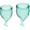 Менструальна чаша Satisfyer Feel Secure 2 шт. зелена