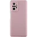 Чохол Silicone Cover Lakshmi Full Camera (AAA) для Xiaomi Redmi Note 10 Pro / 10 Pro Max Рожевий / Pink Sand