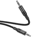 AUX кабель Hoco UPA27 3.5 мм 1 м з тканинною опліткою і металевими роз'ємами чорний