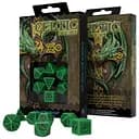 Набір кубиків Celtic 3D Revised Green & black Dice Set , 7 шт. (SCER15)