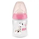 Бутылочка для кормления NUK First Choice Plus Жираф, c силиконовой соской, 150 мл, розовый (3952399)