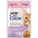 Вологий корм для котів Cat Chow Sensetive з лососем та цукіні 85 г
