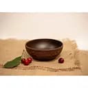 Миска керамічна 0.7 л (глиняна) різьблена коричнева