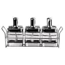 Набор банок для сыпучих продуктов TS Kitchen HP531FS1030Y с ложкой на подставке хром