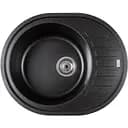 Кам'яна мийка Ventolux Monica Black Quartz 620x500x220 мм