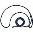 Поводок для собак Barksi Свободные руки светоотражающий 180х0.6 см черно-синий