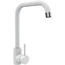 Смеситель кухонный Platinum NS02B (3008B-NA) поворотный однорычажный из нержавеющей стали белоснежный