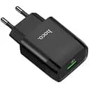 Мережевий зарядний пристрій Hoco C72Q Glorious single port QC 3.0 charger EU чорний