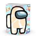 Кружка GeekLand Амонг Ас Among Us Один из нас белая космонавт на фоне сердец AU.02.552 330 мл белая