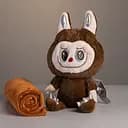 М'яка іграшка-плед та подушка 3 в 1 Labubu Brown Dragon Лабубу Коричневий Colorful Home 520-29BR