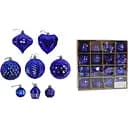 Набір новорічних прикрас 40 іграшок на ялинку різної форми, синього кольору (160808)