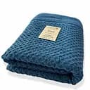 Рушник банний Lovely Svi  бавовна жаккардове для ванної, готелів, СПА - 70 х 140 см Diamond Grid Синій (551124)