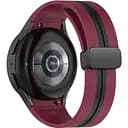 Ремінець для Samsung Galaxy Watch 7 - темно-червоно-чорний ширина кріплення 20мм силікон Watchbands Cls-line-black (W48-0WBWB47820159)