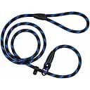 Поводок-удавка для собак Barksi Active (длина 183 см диаметр 12 мм) черно-голубой