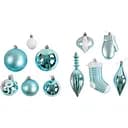 Набір новорічних прикрас 50 іграшок на ялинку блакитного кольору (161640)
