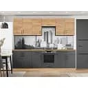 Кухня модульна Еверест Оптіма набір №6 Дуб крафт золотий/Антрацит 2,6 м (EVR-5716)