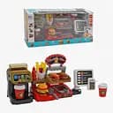 Дитяча іграшкова кав'ярня-пекарня з фастфудом, зі звуком від батарейок
