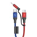 Кабель combo Micro USB/Lightning+Type-C Joyroom S-M376 1.3 м, 3.5A