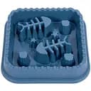 Миска WahoPet для котів для уповільненого годування з рибками пластиковаблакитна арт.WA00018