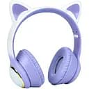 Навушники AKZ65, Bluetooth із вушками, до 10 метрів, FM-радіо, TF-слот, 32 Ом, 20 Гц - 20 кГц, фіолетові