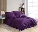 Комплект постельного белья Hobby Exclusive Sateen Diamond Cizgili сатин-страйп 220х200 см фиолетовый (2300000555779)