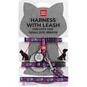 Шлея з повідцем для котів та дрібних порід собак Waudog Nylon Око монстра з QR паспортом XS 25-40x20-30x1/122 см