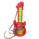 Детская музыкальная гитара TK-14702 «Малыш Музыченько» со светом, звуком и шестерёнками, красная
