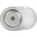 Кухонна мийка Platinum 7750 з нержавіючої сталі 0.8 мм овальна 77x50 см сатин (SP000000500)