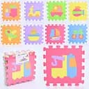 Коврик Мозаика EVA, транспорт, 9 деталей, 9 мм, 30x30 см, пазлы