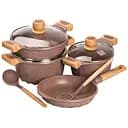 Набор посуды MGC 6 предметов с антипригарным покрытием 1,9/3/3,2/5,3 л, кофейный MGC HP-4-401CO