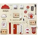 Развивающая игрушка Temple Group Бизиборд по методике Монтессори 70х60 см красный (TG1000010)