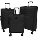 Набір тканинних валіз 3в1 з кодовим замком і телескопічною ручкою чорний (M90-3)