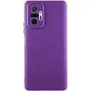 Чехол TPU Getman Liquid Silk Full Camera для Xiaomi Redmi Note 10 Pro / 10 Pro Max Фиолетовый / Purple