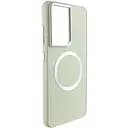 TPU чехол Bonbon Metal Style with MagSafe для Samsung Galaxy S22 Ultra Белый / White