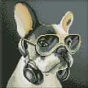 Алмазная мозаика Ideyka без подрамника Пушистый диджей AMC7725 30х30 см