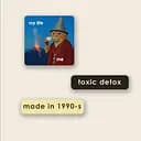 Набор 3Д стикеров Cobart "Toxic detox"