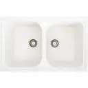 Кухонная мойка Platinum 7950 Equatoria гранитная глянцевая с креплением 79x50 см белоснежная (000035783)