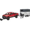 Игровой набор Bruder Автомобиль RAM 2500 с прицепом-трейлером и конем 1:16 (02501)
