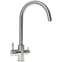 Змішувач під фільтр Platinum 9A NESP (8204) поворотний двоважільний з нержавіючої сталі сірий