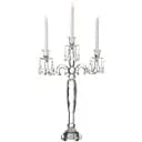 Свічник кришталевий J-line 66 см на 3 свічки прозорий (47327)