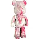 Конструктор картонний 3D-пазл Bearbrick біло-рожевий (ZX-155)