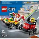 Конструктор LEGO City «Пицца-авто против пожарной машины» Набор гонок, 70 деталей (60458)