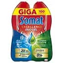 Гель для мытья посуды в посудомоечной машине Somat Exellence Duo Gel Антижир, 900+900 мл